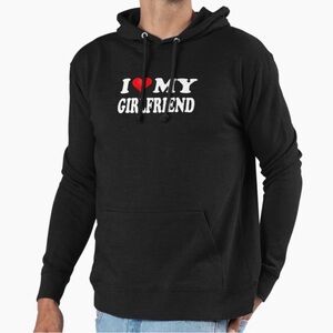 Black "I ♥ My Girlfriend" Pullover Hoodie